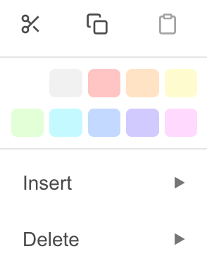 Tile menu showing various options